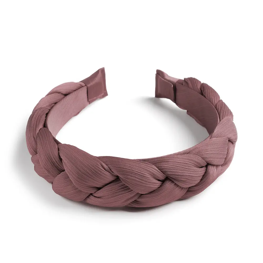 White Knot Woven Braided Headband for Girls - Image 9