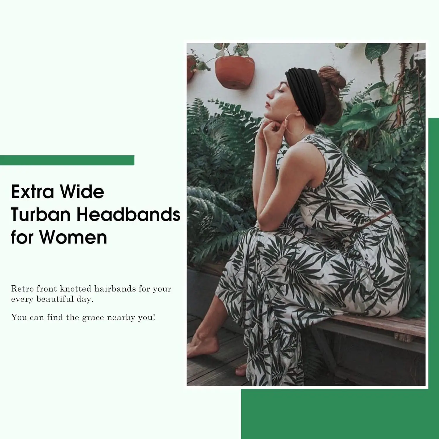 Green Twist Yoga Hair Band for Women — feature 4