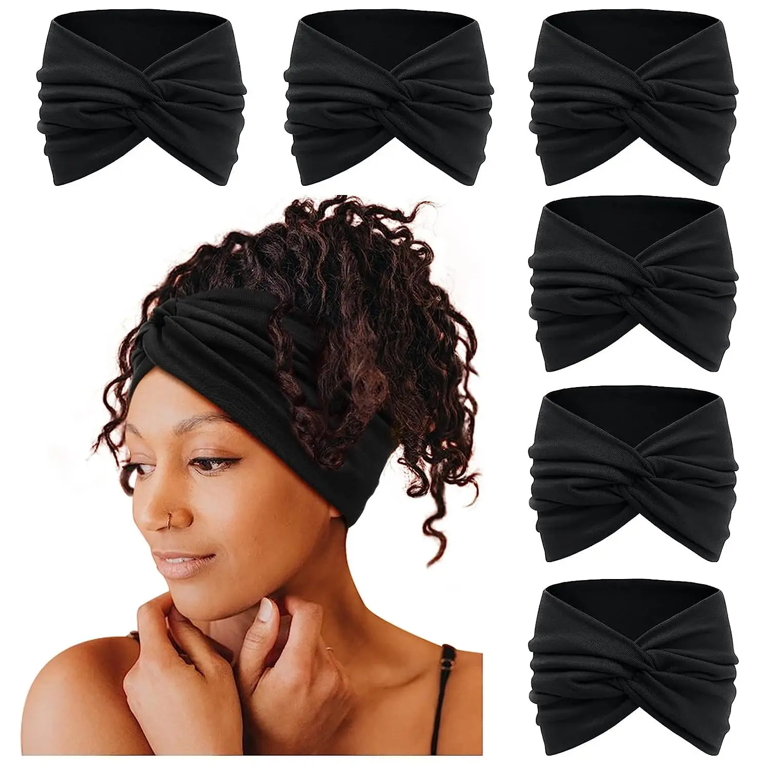 Green Twist Yoga Hair Band for Women