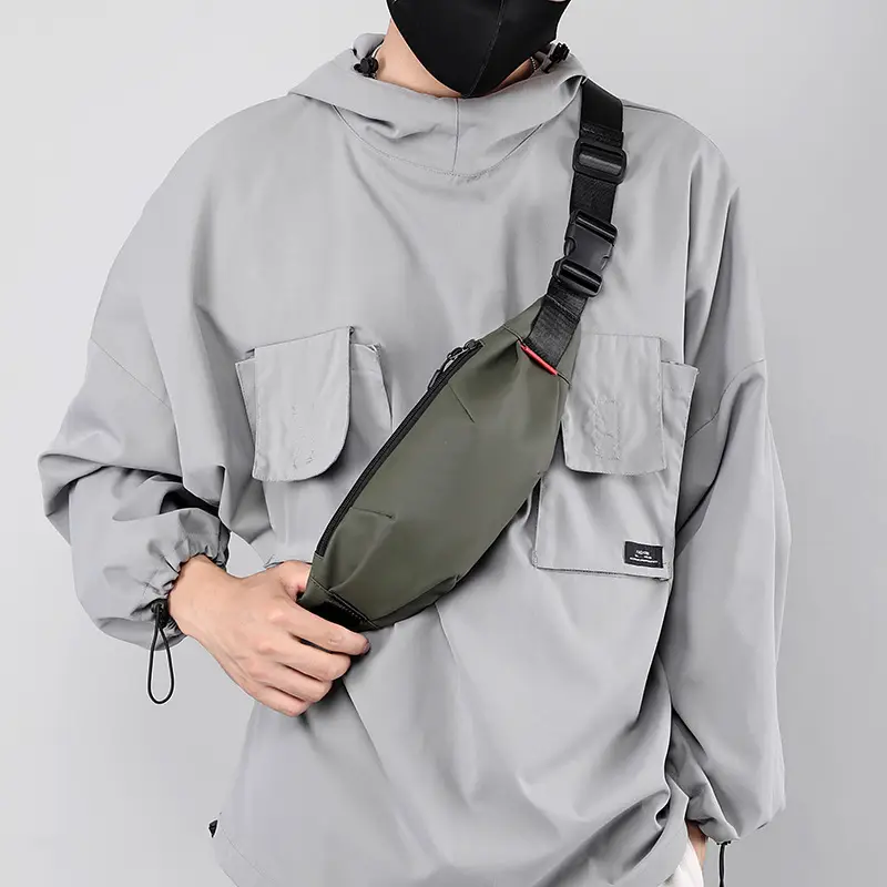 Men's Waterproof Crossbody Waist Bag Black — feature 2