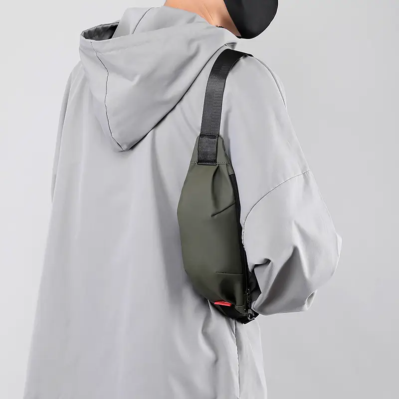 Men's Waterproof Crossbody Waist Bag Black — feature 28