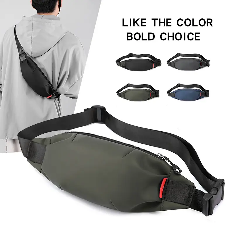 Men's Waterproof Crossbody Waist Bag Black — feature 31