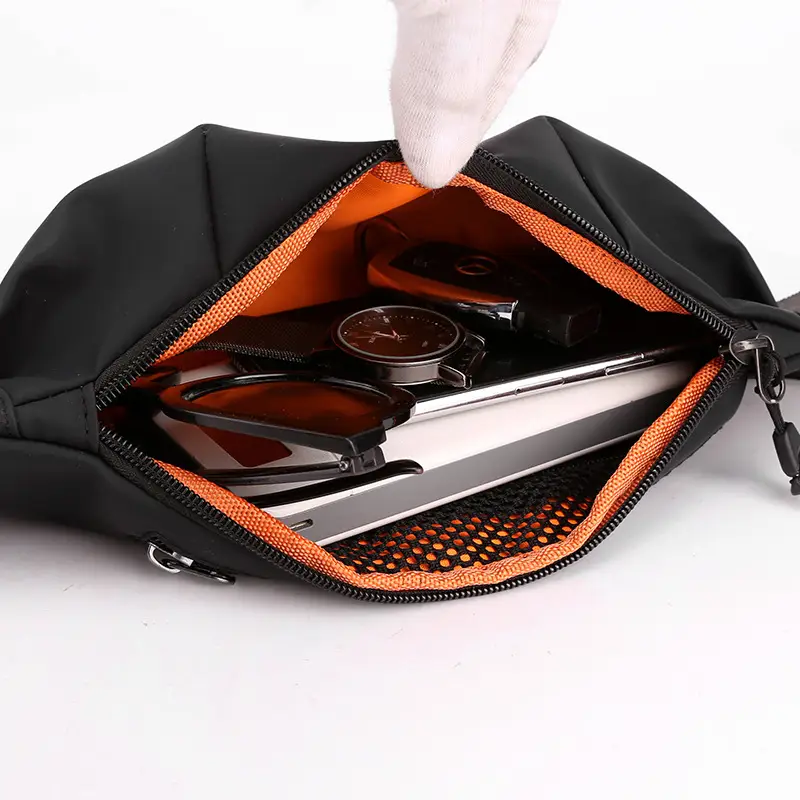 Men's Waterproof Crossbody Waist Bag Black — feature 7