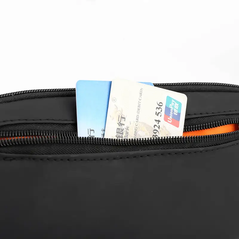 Men's Waterproof Crossbody Waist Bag Black — feature 9