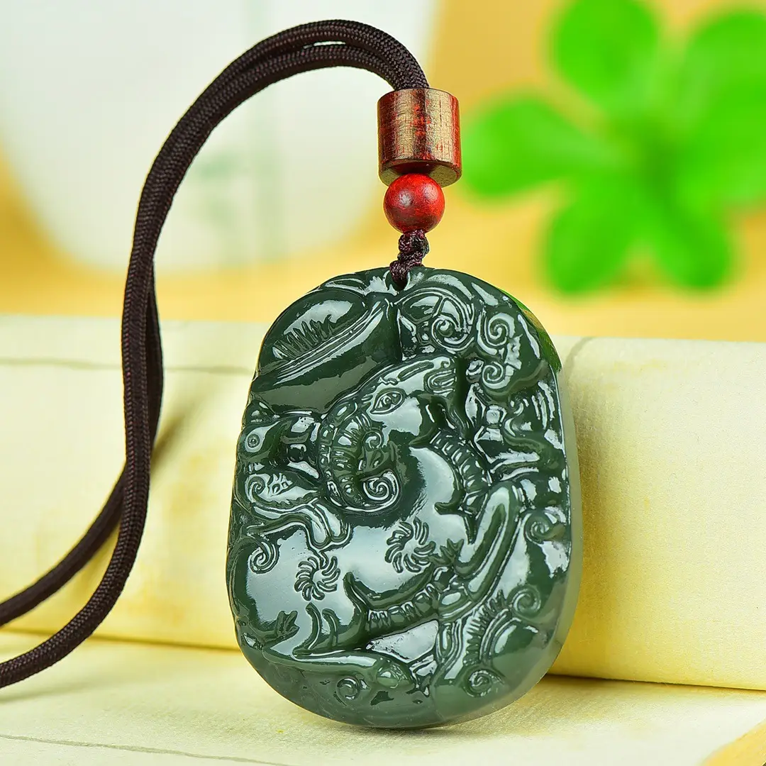 Hetian Jade Ruyi Pendant with Spiral Design - Image 3