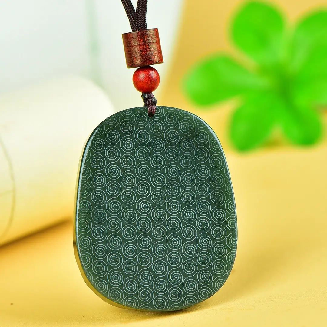 Hetian Jade Ruyi Pendant with Spiral Design - Image 5