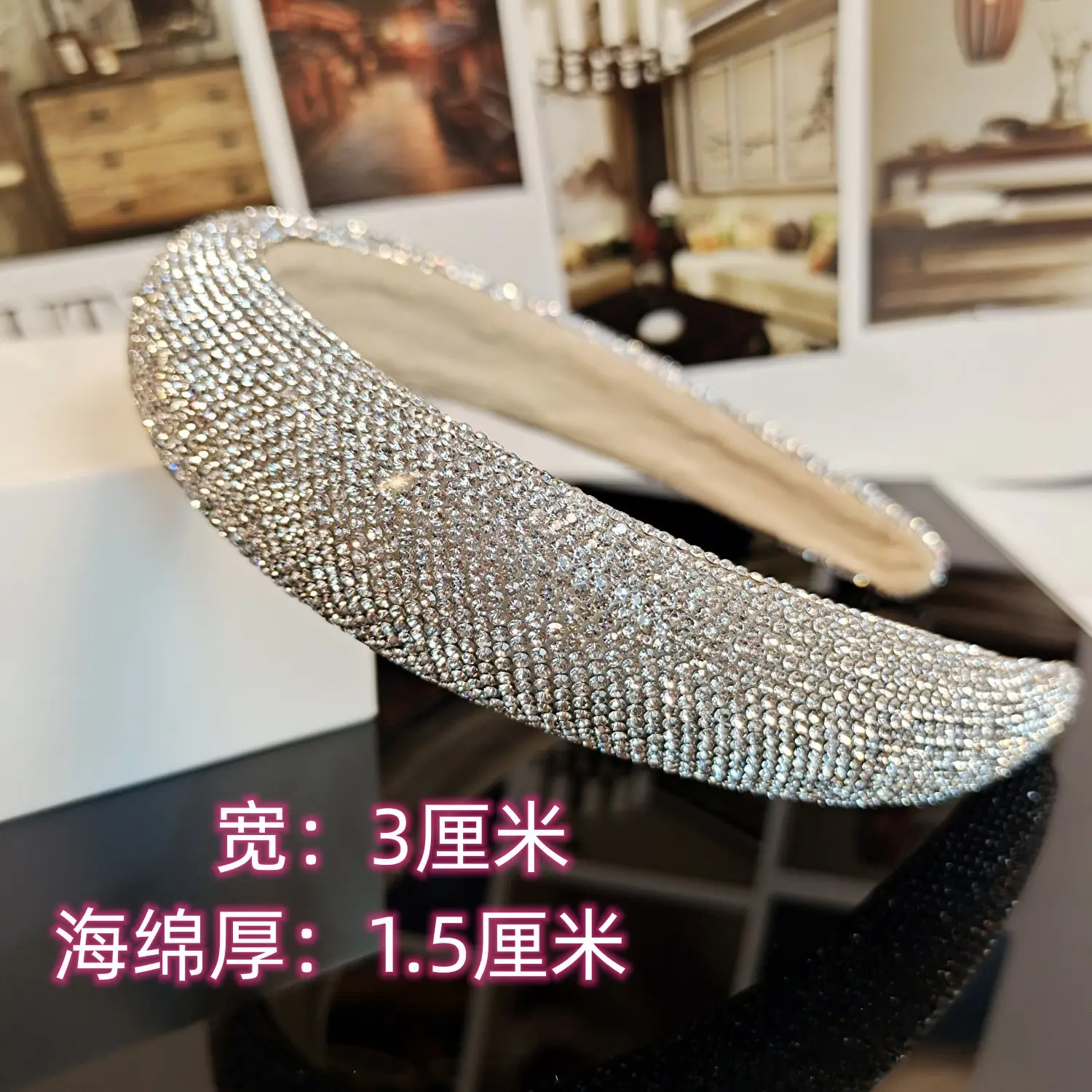 2023 Korean Style Diamond Headband with Starry Sky Design — feature 10