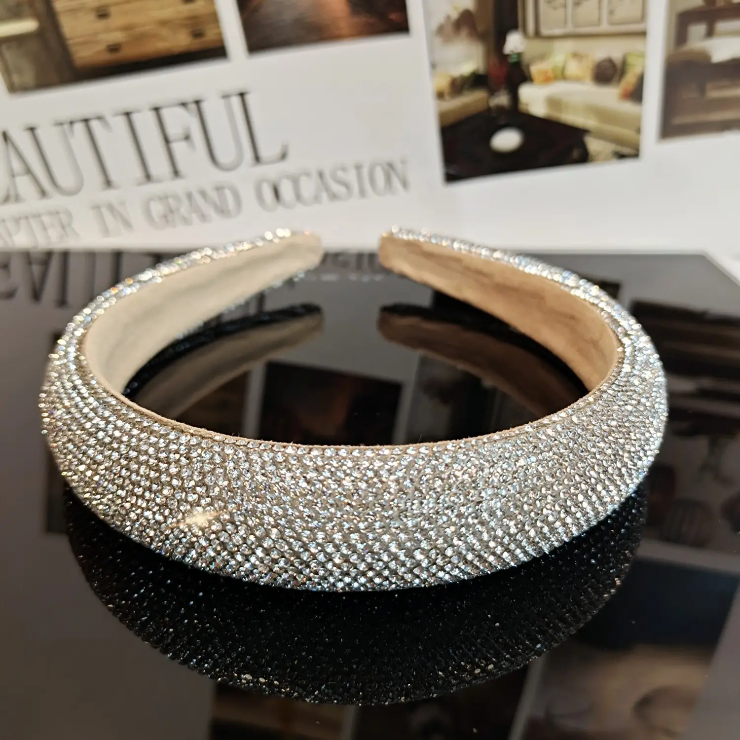 2023 Korean Style Diamond Headband with Starry Sky Design — feature 15