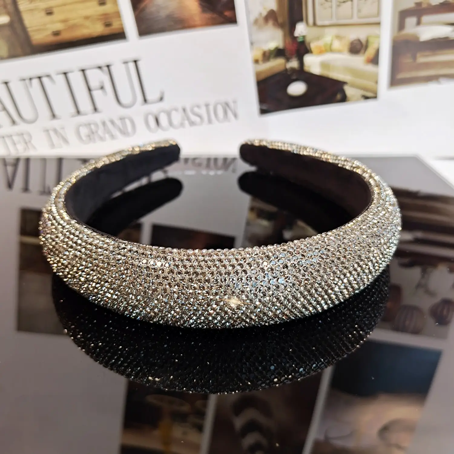 2023 Korean Style Diamond Headband with Starry Sky Design — feature 16