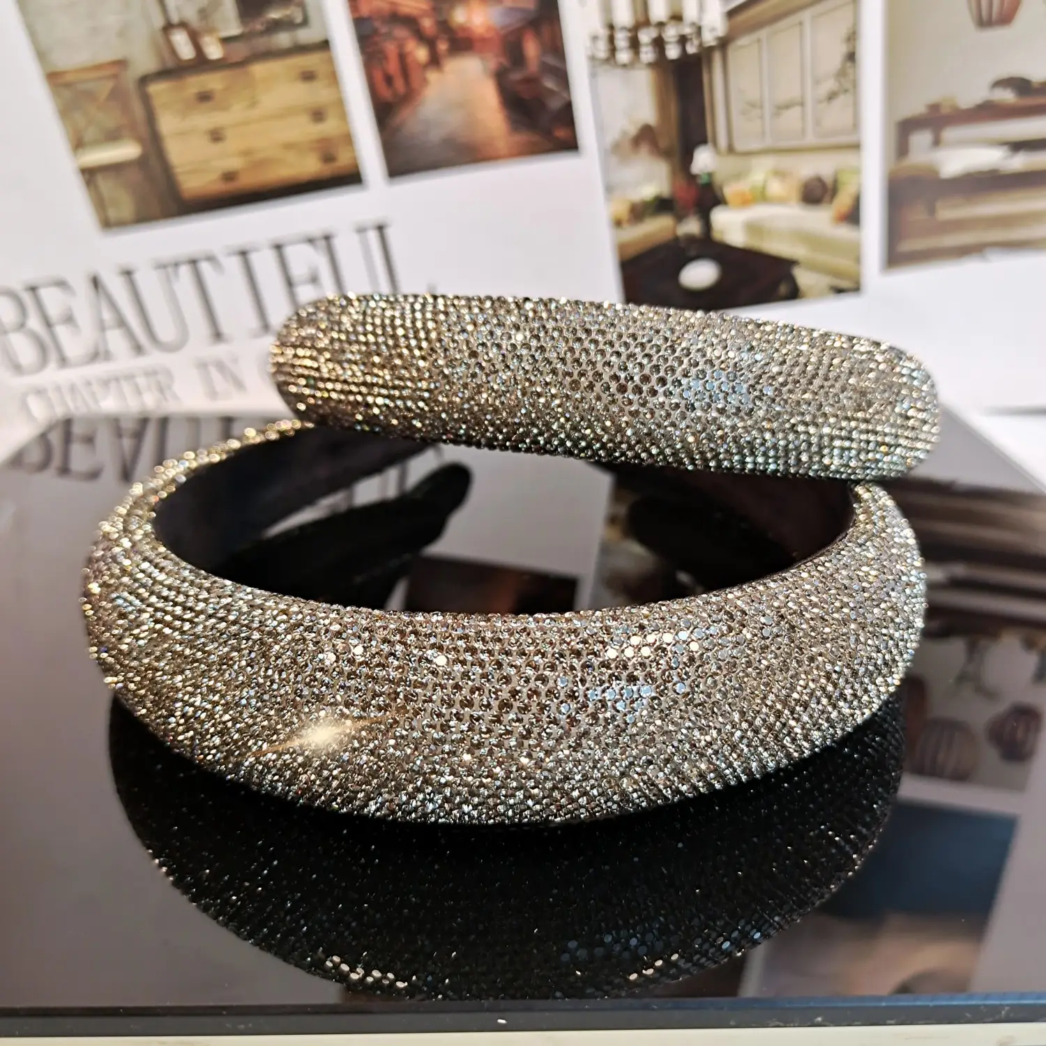 2023 Korean Style Diamond Headband with Starry Sky Design — feature 18
