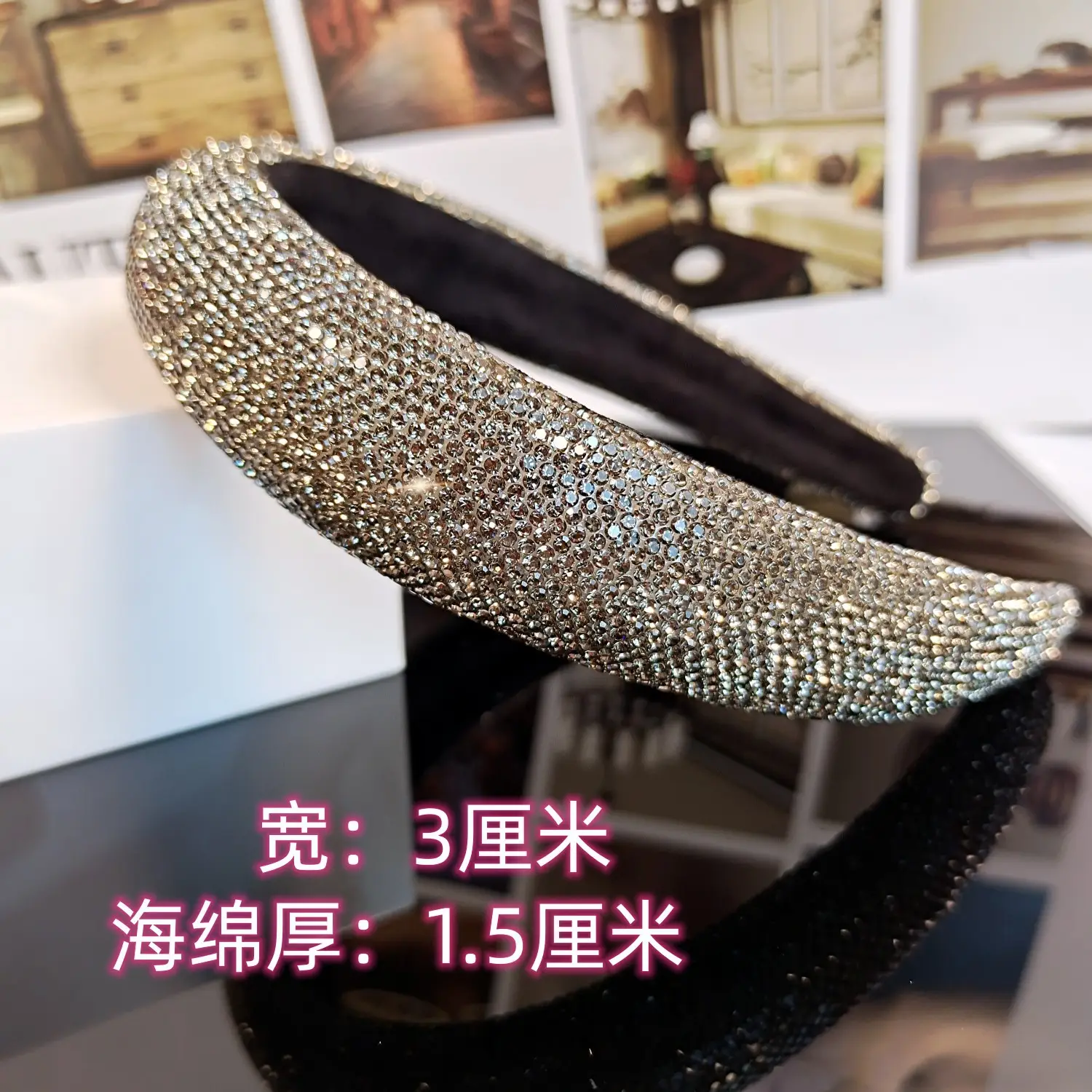 2023 Korean Style Diamond Headband with Starry Sky Design — feature 8