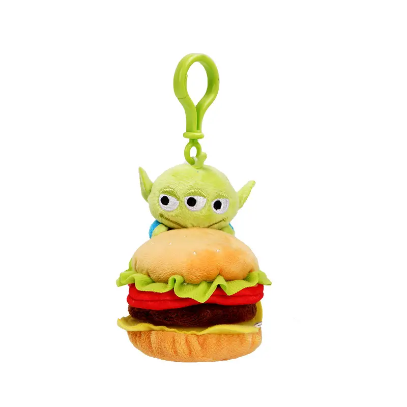 Authentic Disney Toy Story Forky Ham Pig Hugable Dragon Plush Toy Three-Eyed Alien Pendant Keychain