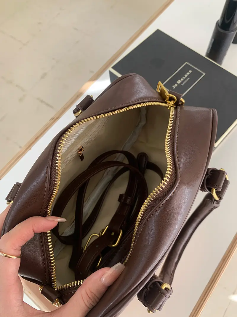 Meilade Retro Bowling Bag Women Brown Shoulder Crossbody - Image 7