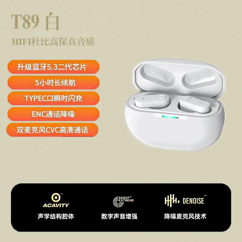 2023 T89 Wireless Bluetooth Headset 5.3 Ultra Long Battery