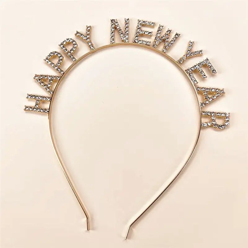 New Year Happy New Year Rhinestone Headband - Image 3