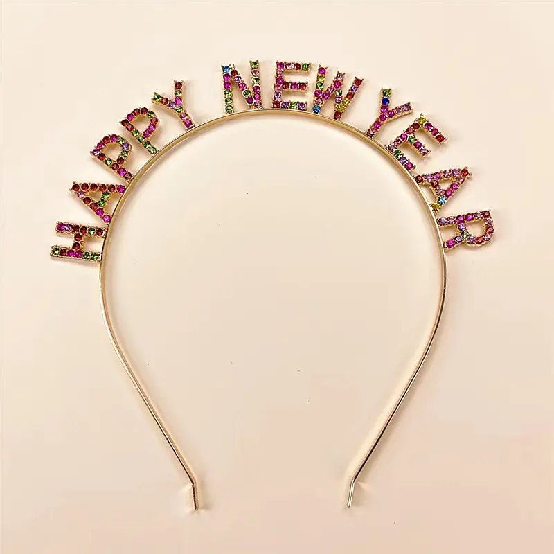 New Year Happy New Year Rhinestone Headband - Image 2