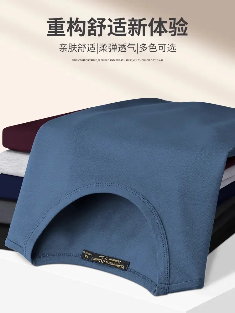 Men's Blue Long Sleeve T-Shirt Spring Autumn Thin Inner - Image 14