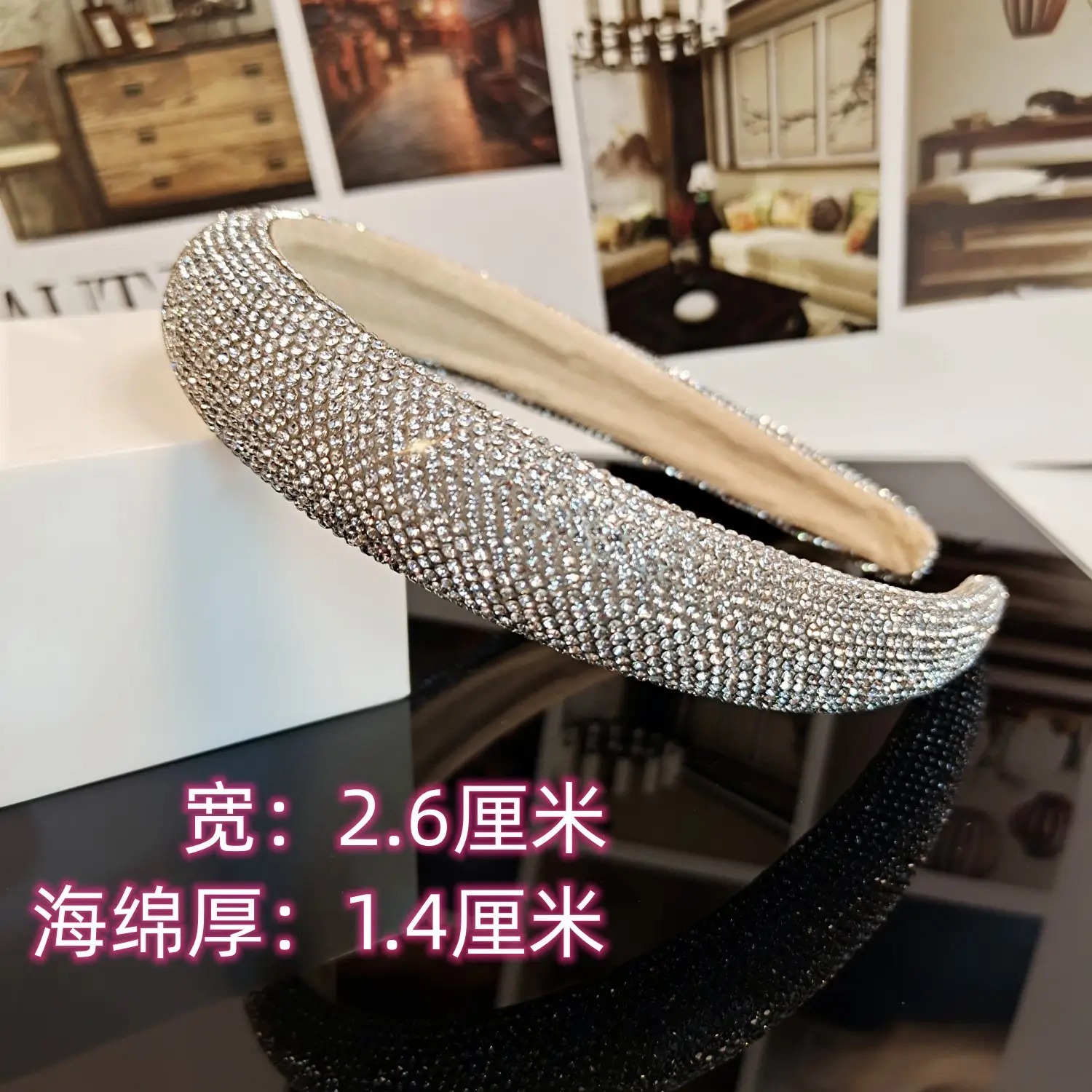 Wide Diamond Hairband for Women High End Star High End — feature 7