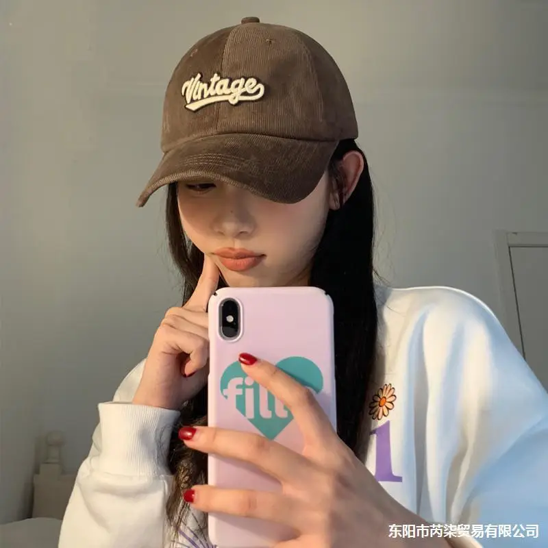 Winter Beige Vintage Knitted Baseball Cap for Women - Image 10