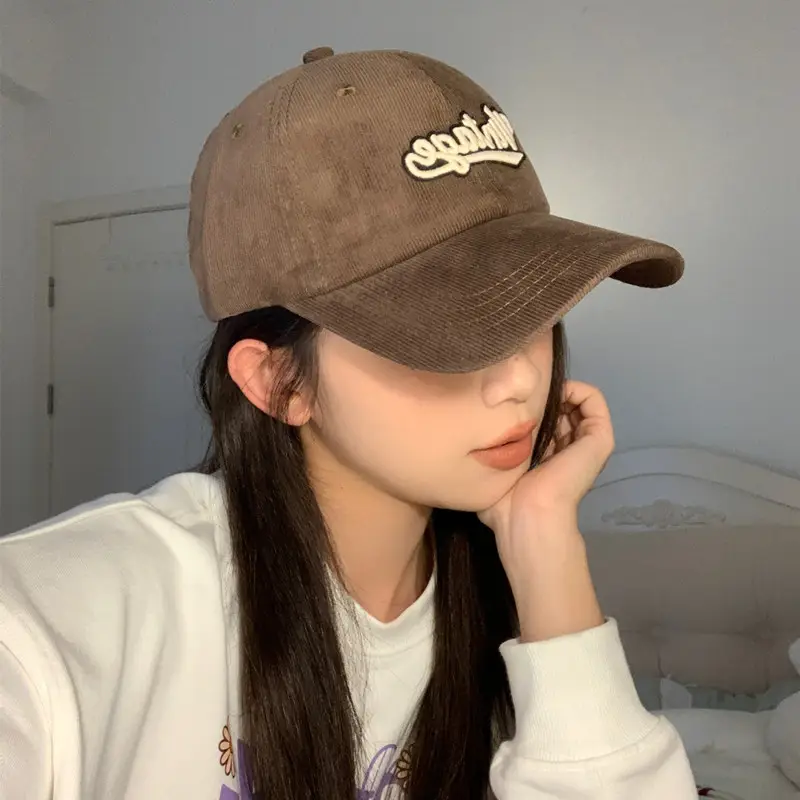 Winter Beige Vintage Knitted Baseball Cap for Women - Image 13