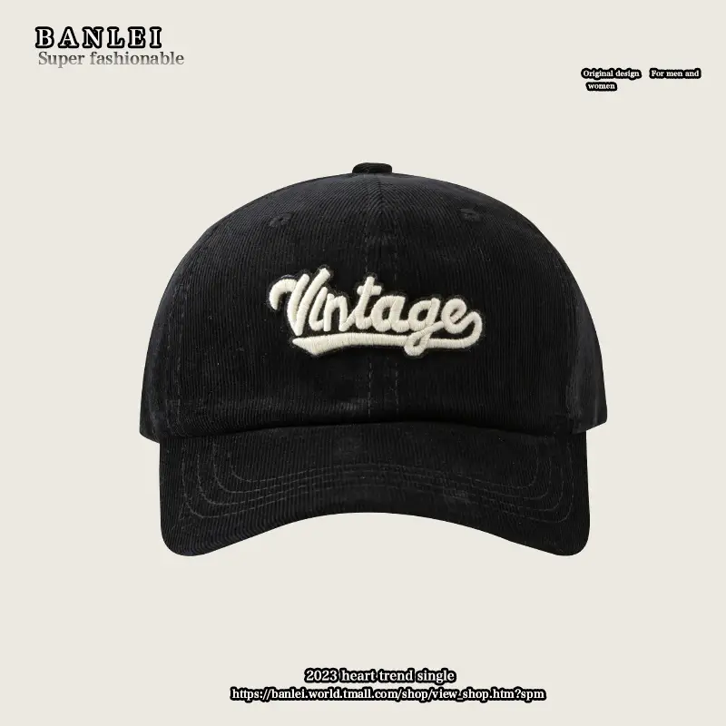 Winter Beige Vintage Knitted Baseball Cap for Women - Image 2