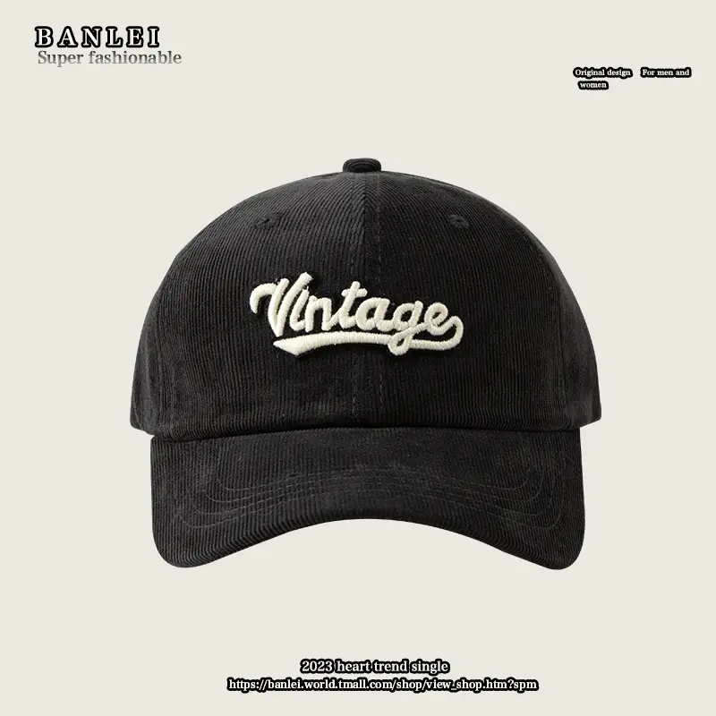 Winter Beige Vintage Knitted Baseball Cap for Women - Image 3