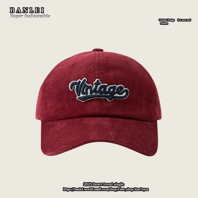 Winter Beige Vintage Knitted Baseball Cap for Women - Image 5