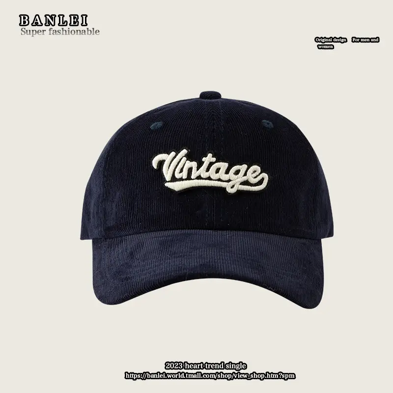 Winter Beige Vintage Knitted Baseball Cap for Women - Image 6