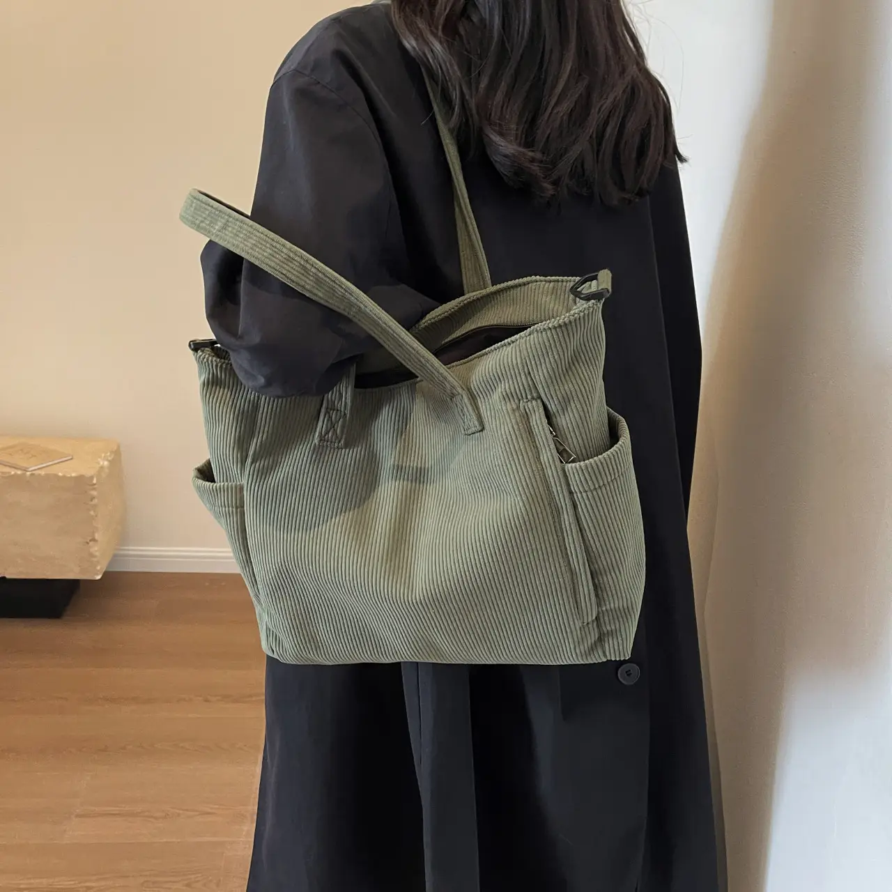 New Corduroy Tote Bag Female Commuter Large Capacity - Image 6