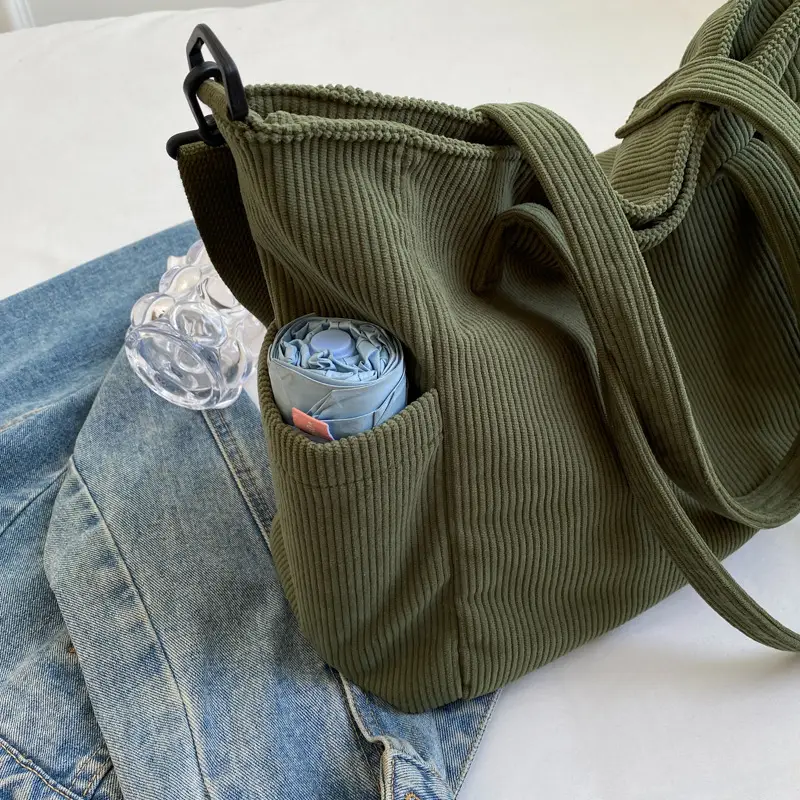 New Corduroy Tote Bag Female Commuter Large Capacity — feature 12