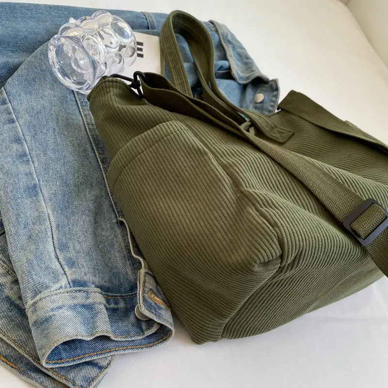 New Corduroy Tote Bag Female Commuter Large Capacity — feature 14