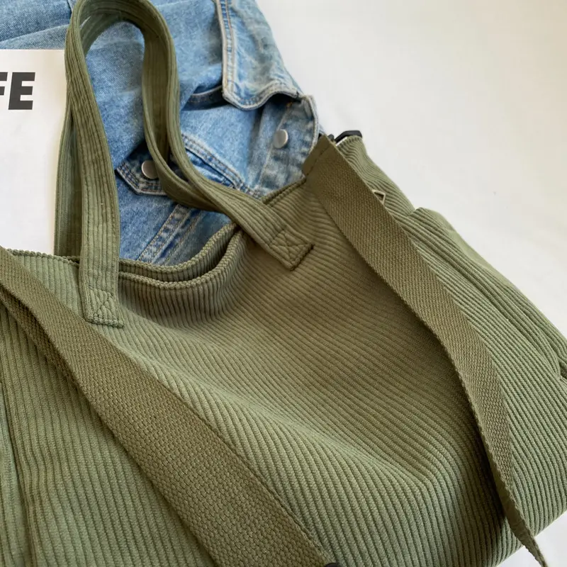 New Corduroy Tote Bag Female Commuter Large Capacity — feature 16