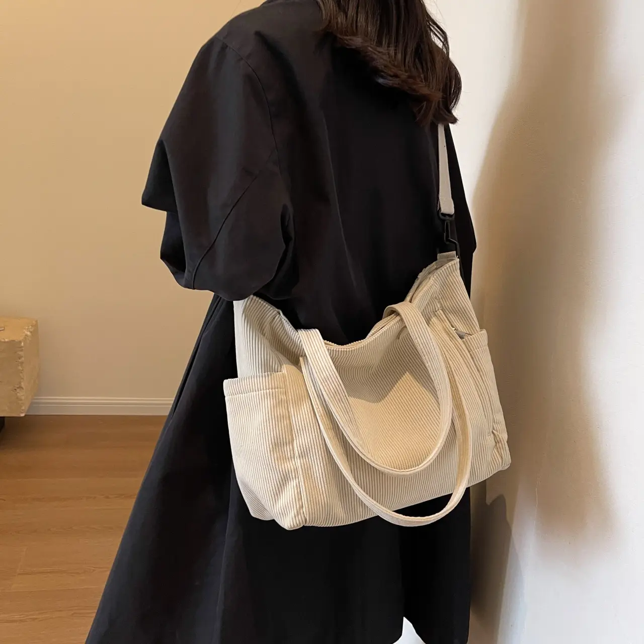 New Corduroy Tote Bag Female Commuter Large Capacity — feature 27
