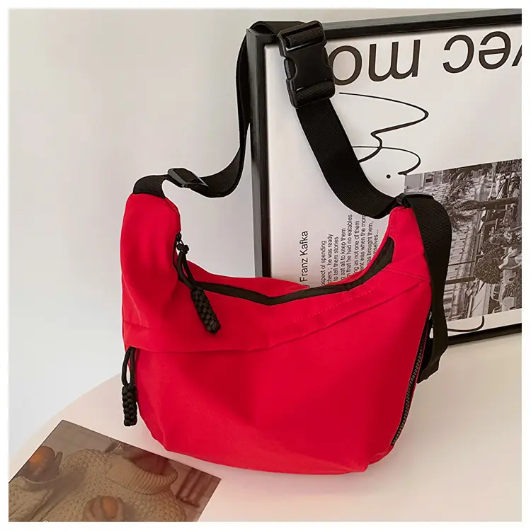 Women's 2023 Shoulder Bag Red Black White Korean Style - Image 2