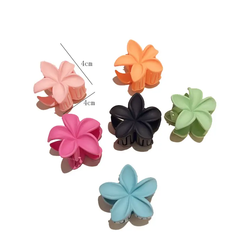 White Frosted Flower Hair Clip for Women - Image 17