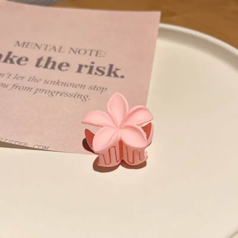 White Frosted Flower Hair Clip for Women - Image 3