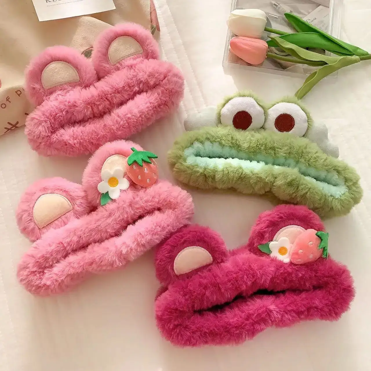 Plush Strawberry Bear Headband for Girls — feature 22