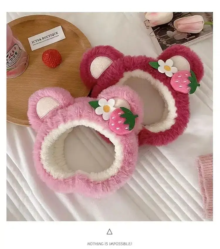Plush Strawberry Bear Headband for Girls — feature 27