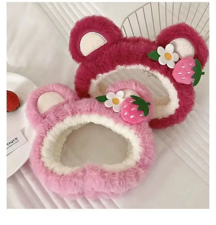 Plush Strawberry Bear Headband for Girls — feature 28
