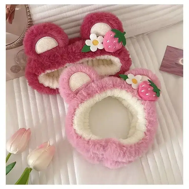 Plush Strawberry Bear Headband for Girls — feature 29