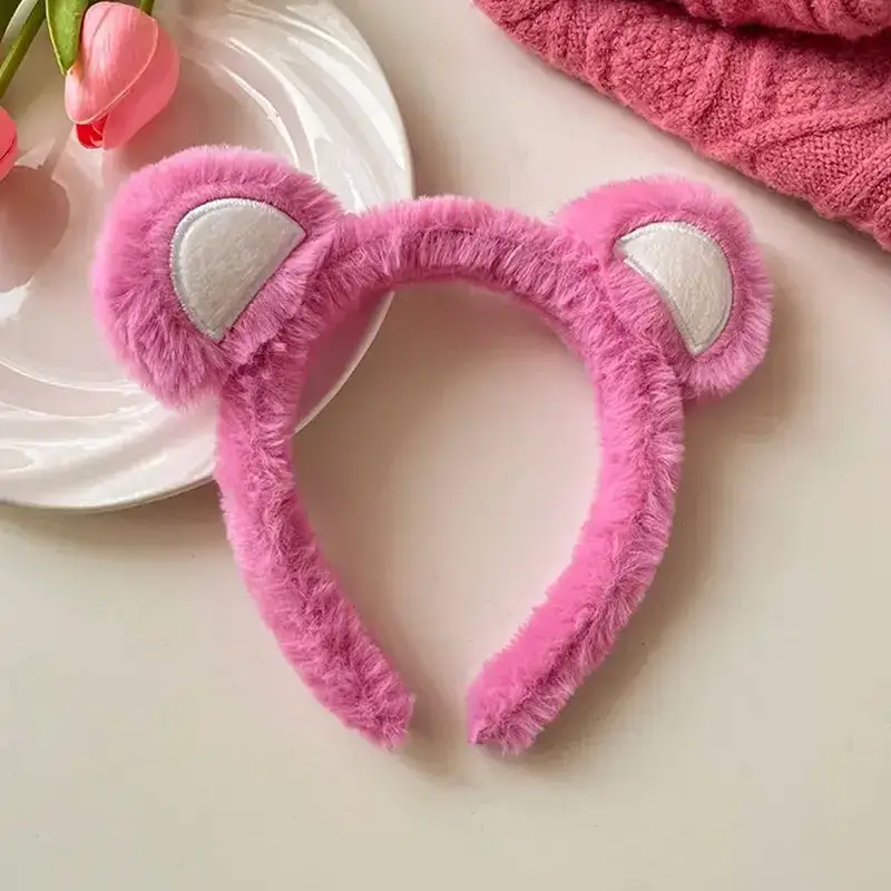 Plush Strawberry Bear Headband for Girls