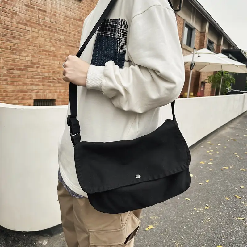 Japanese Style Green Messenger Bag for Women - Image 8