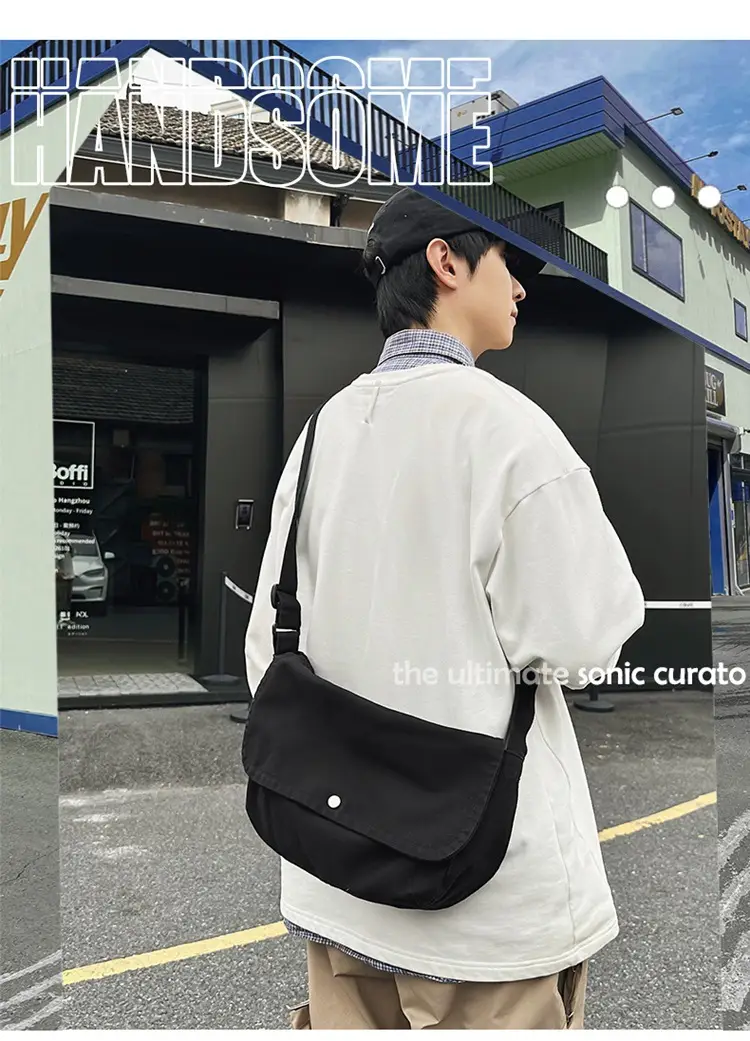 Japanese Style Green Messenger Bag for Women — feature 2