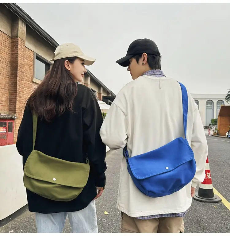 Japanese Style Green Messenger Bag for Women — feature 29