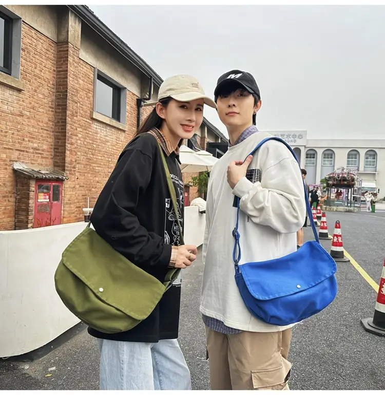 Japanese Style Green Messenger Bag for Women — feature 30