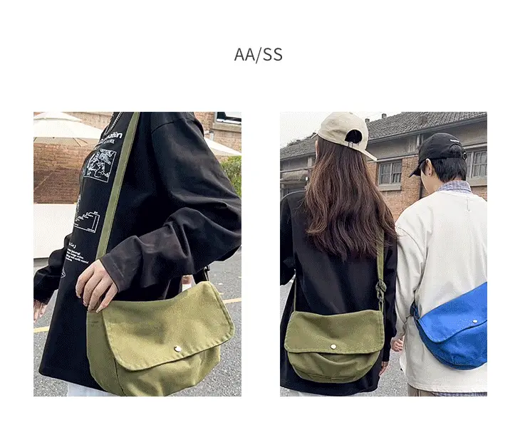 Japanese Style Green Messenger Bag for Women — feature 4