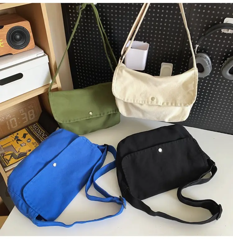 Japanese Style Green Messenger Bag for Women — feature 41