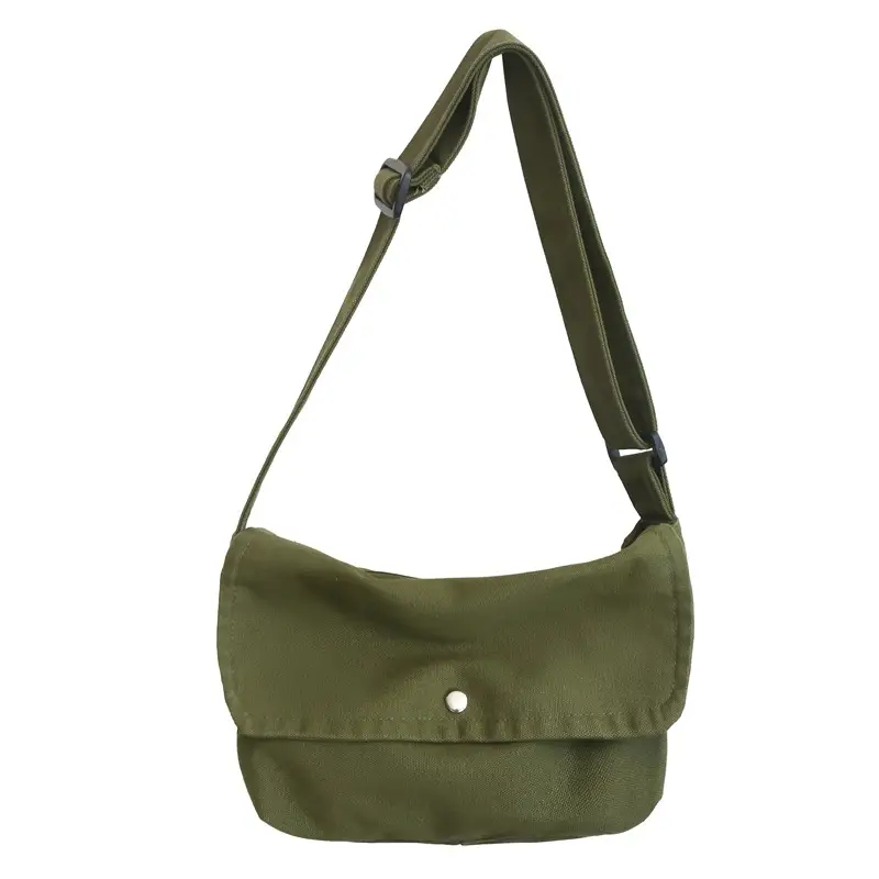 Japanese Style Green Messenger Bag for Women - Image 4