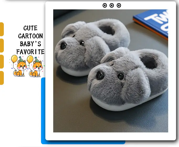 Children's Cotton Slippers for Boys 1-3 Years Old, Indoor Slippers for Girls, Infant Cotton Slippers with Added Fleece, Non-Slip for Toddlers and Young Children — feature 12