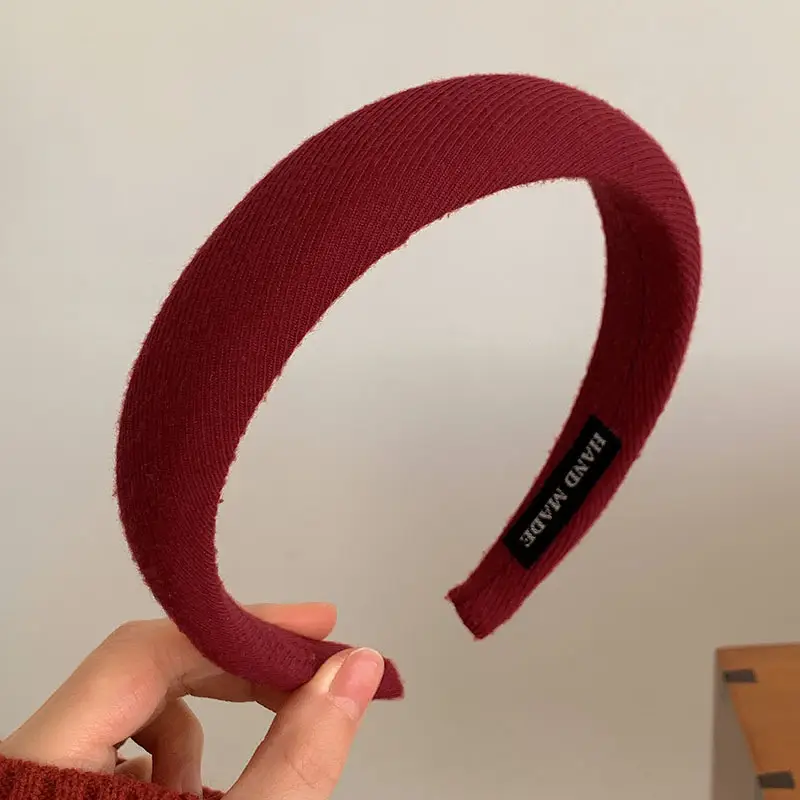 Red Anti-Slip Wide Brim Headband for Women